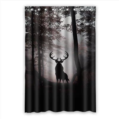 Doubb Custom Deer in the Forest waterproof polyester fabric room Shower Curtain 120cm x 182cm