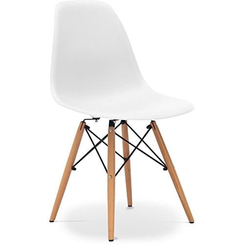 DSW Chair inspired by Charles Eames - Matte Bakelite - White