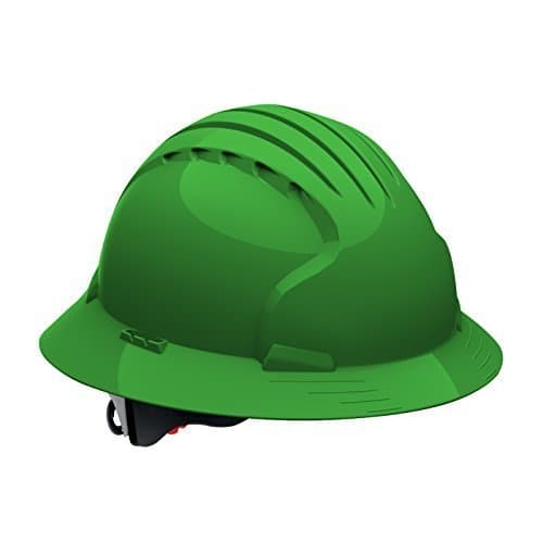 Evolution Deluxe 6161 280-EV6161-30 Full Brim Hard Hat with HDPE Shell, 6-Point Polyester Suspension and Wheel Ratchet Adjustment by Protective Industrial Products