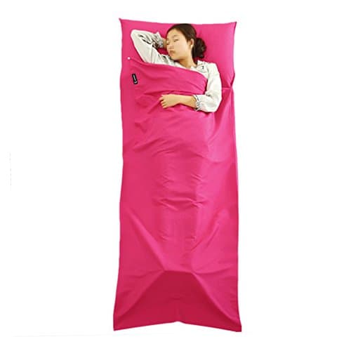 210*75 CM Sleeping Bag Liner, Made Of Microfiber, Thin, Light, Small, Compact For Travel Sleeping Bag Inlay For Women, Men, Kids Outdoor Camping Hiking Hotel Or Travel (red)
