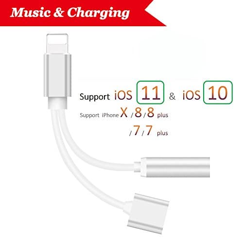 Lightning to 3.5mm Headphone Jack Adapter Jack for iPhone X 10 iPhone 8/8 Plus iPhone7/ 7 Plus iPod iPad.Connector AUX Converter Earphone Adaptor Accessories . metal Audio Jack Headphone Cable Earbud Adapter Lightning Connector Converter Earphone Adaptor Accessories . Support iOS 10.3 or 11 later