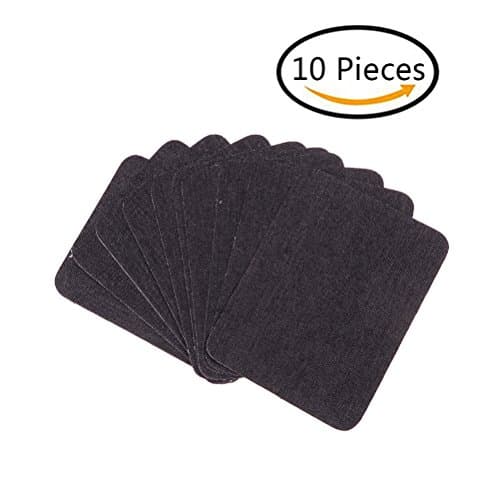 WuliRose 10 Pcs Iron on Patches Knee Patch Jeans Patch Elbow Sticking Denim Cotton Patches Iron On Repair Kit