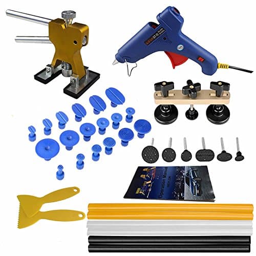 Weylon DIY Pops a Dent &amp; Ding Car Auto Damage Repair Panel Bodywork Puller Tool Kit PDR Paintless Dent Lifter Removal