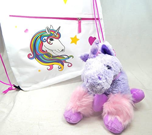 Unicorn duo 2 pieces set Backpack and bag