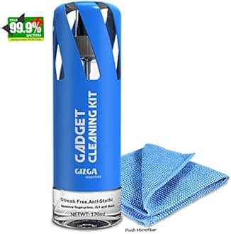 Gizga Essentials Gz-Ck-102 Professional Cleaning Kit (Plush Micro-Fiber Cloth, 170Ml Antibacterial Cleaning Solution)
