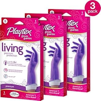 PlaytexProd 06306 Living Small Household Rubber Glove - pack of 3