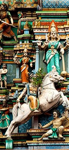 PeelitStickit ID-005 60 Width x 130 cm Height "Hindu Temple" High Quality Vinyl Wall Mural Wallpaper