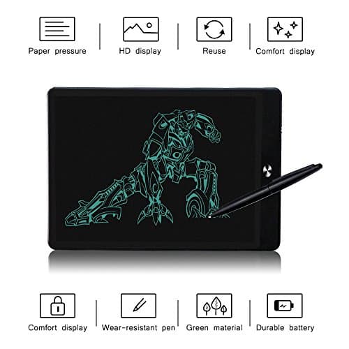 10" Digital LCD Writing Tablet, HHX LCD Writing Board, Graffiti Portable Ultra Clear Board, Electronic Drawing Board, Drawing Tablet For Kid, with Memory Lock and Stylus (Black)