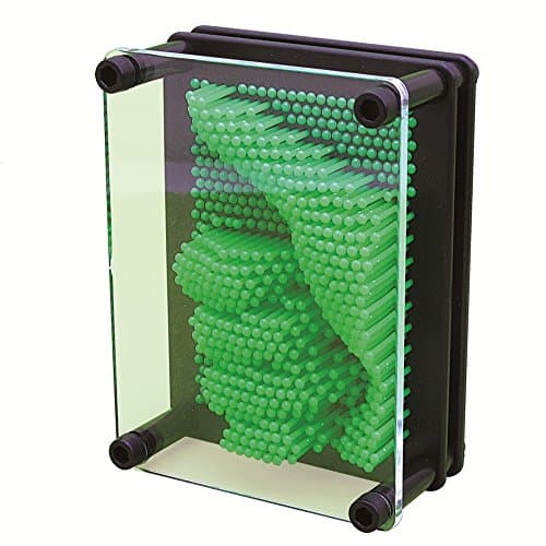 ScienceGeek Plastic Green 3-D Pin Art Board Infinity Creative Sculpture Toy Novelty Gadget for Kids - 7 x 5-inch