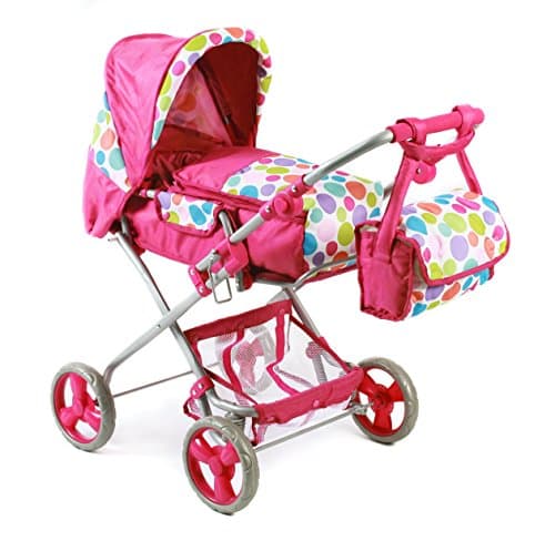 CHIC 2000 Bayer Bambina Combi Dolls Pram (Pinky Bubbles)