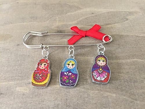 Russian Doll Kilt Pin Brooch