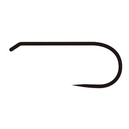 river peak D-Series Fly Hooks Fine Wire/Barbless RWH-D100 MADE IN JAPAN (Black) (Size 10 - 50 Pack)