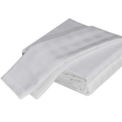DTY Bedding Premium King Bamboo Sheets - Luxuriously Soft and Comfortable 4-Piece Bamboo Bed Sheet Set from 100% Bamboo Viscose– King Bamboo Bedding, Dobby Check White