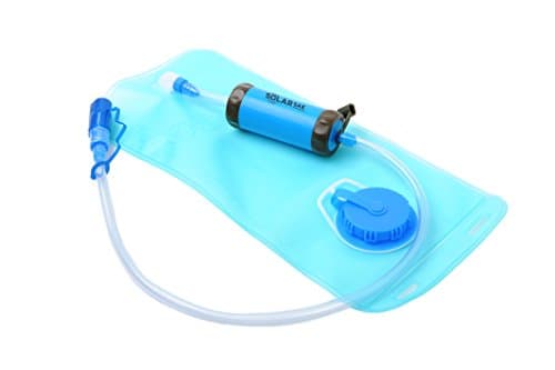 SolarSak SUN STRAW water filtering 2L hydration bladder - blue -