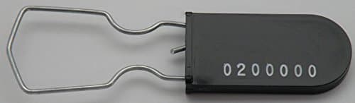 500 Black Plastic Wire Padlock Security Seals Sequentially Numbered