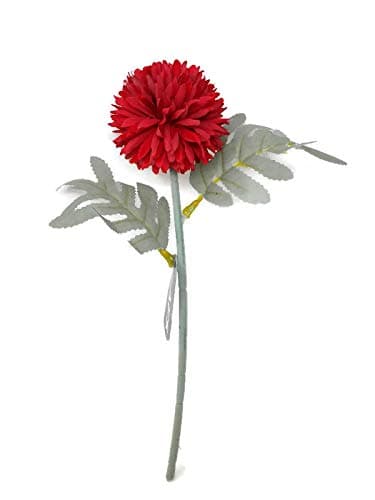 Single Stem Artificial Chrysanthemum Flower Pick x 27cm - Red