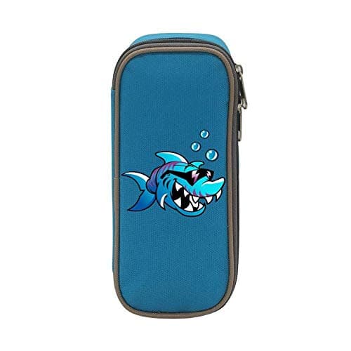 Daddy Shark Doo Doo Doo Multicolor Pen Bag,Pencil case Teens Pen Container,Double Zipper Student Stationery Girl's Durable Large Volume Bag of Makeup Bag