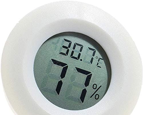 Kineca Mini Practical Digital Indoor Round Thermometer Hygrometer Temperature Humidity Meter LCD Display white