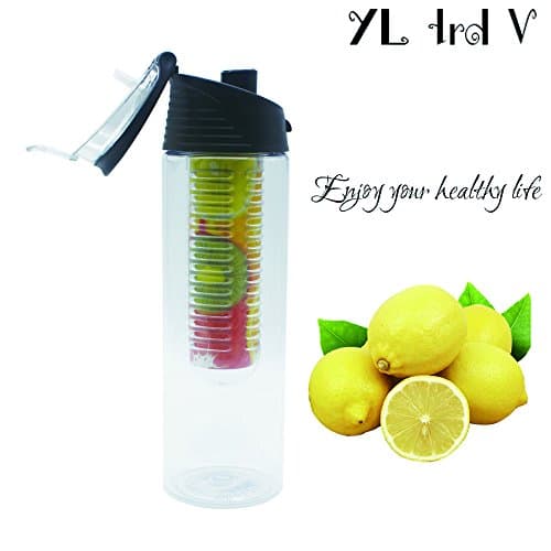 YL trd V 32 OZ Leak Proof Fruit Infuser Water Bottle Sports Water Bottle with Lockable Lid