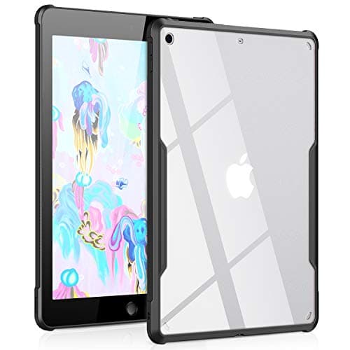 CXCASE iPad 9.7 Case 2018/2017 Ultra Slim Clear Case Series - Drop Protection Shockproof Flexible TPU, Lightweight - Black