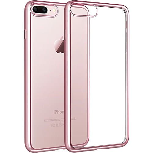 iPhone 7 Plus Case, Premium Soft TPU Electroplated Cover (Rose Gold)