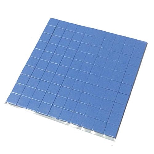 ZAK168 100Pcs 10 * 10 * 1mm Thermal Pad Efficient High Thermal Conductive Silicone Pad for PC CPU GPC Heatsink Cooling, Electronic Equipment - Feel Free to Cut(blue)