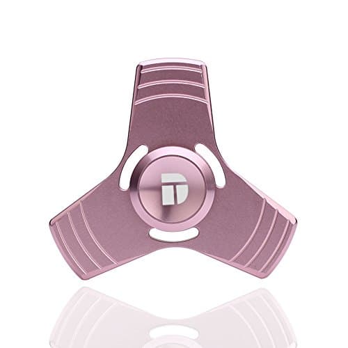3D Figit Spinner Toy DolTech Aluminium alloy High Speed Table &amp; Hand Spinner EDC Focus Toy Relieve Stress, Anxiety, ADHD, and Boredom (Rosegold)
