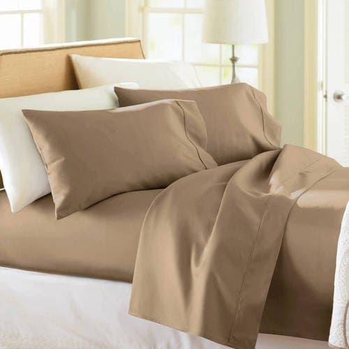 Better Homes and Gardens 300 Thread Count Queen Sheet Set - Wrinkle Free - Clay Beige