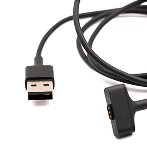 Fitbit Ionic Charging Cable, Replacement USB Charger Cable Adapter with 3.3FT (1M) Cable Length for Fitbit Ionic Smart Watch, Black