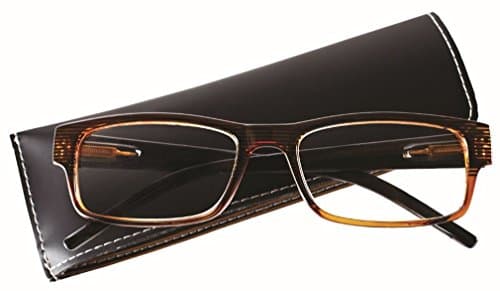 Cal Optix "Diesl Eye Brown" rectangular reading glasses +3.00