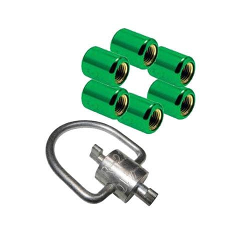 Novent R22 6-Pack with Multi-Key: (6) 1/4" R22 Green Caps & (1) Novent Multikey # 86698