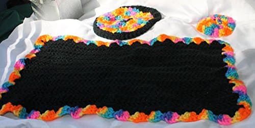 Black and Variegated Bubblegum Colors Couples Table Setting