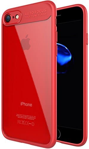 iPhone 7 Plus Case,Military Grade Shock Proof Material with TPU Bumper Cover Drop Protection HD PC Back Cover For Apple iPhone 7 Plus(5.5 inch)-Red