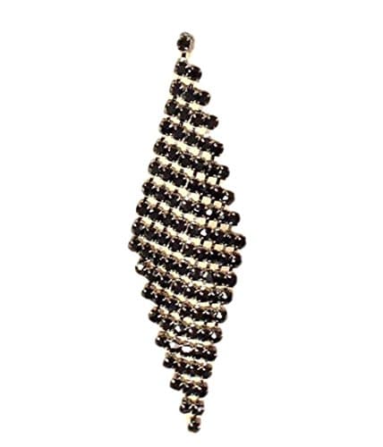 Black Mesh Earrings Dangle BK 3 In Silver Tone Post Stud Sassy Fun