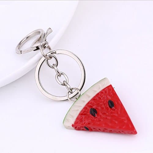 1 Pc Mini Pocket Fresh Fruit Keychain Keyring Keyfob Apple Watermelon Lemon Orange Pitaya Kiwifruit Key Chain Ring Fob Tag Necklace Preeminent Popular Cute Wristlet Utility Keychains Tool, Type-03