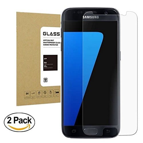 Galaxy S7 Tempered Glass Screen Protector [2 Pack] Chocolay [9H Hardness] [HD Clear] [Bubble Free] Anti-scratches Premium Screen Protector for Samsung Galaxy S7