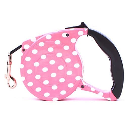 Retractable Dog Leash With Durable, Adjustable 16ft Dog Retractable Leash Best Pet Leash Dog Lead (Pink)