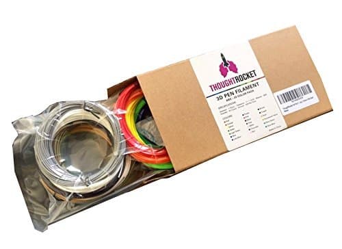 Thought Rocket - 3D Pen 1.75mm ABS Filament Refills - 20 Colors 400 Feet Total