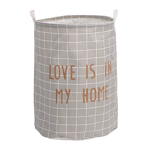 QEESTARS Heavy Duty Durable Canvas Storage Laundry Hamper Basket Large Foldable Toys Clothing Organizer Closet Storage Bin Bag