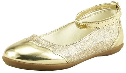 The Doll Maker Metallic Two Tone Glitter Strap Flat