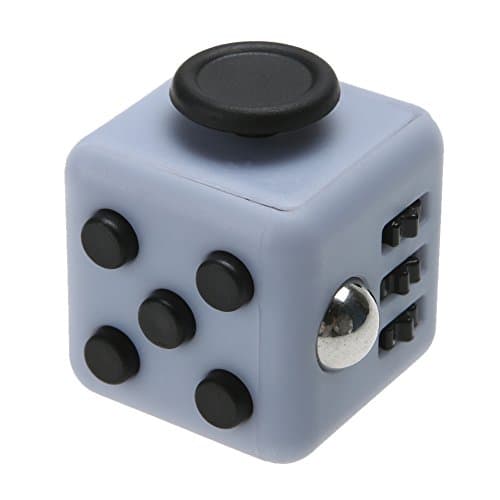 WICOO Magic Fidget Cube Relieves Squeeze Fun Stress Reliever Anxiety and Stress Cube Juguet Desk Spin Toys for Adults Children (gray-black)