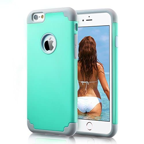 iPhone 6 case,2in1 Hybrid Case Cover for Iphone 6 by GPIXIU. Hard Cover for Iphone 6 Printed Design Pc+ Silicone Hybrid High Impact Defender Case Combo Hard Soft Cases Covers