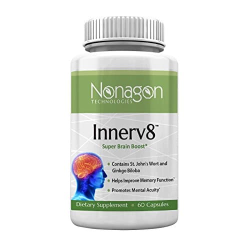 NonaTech Innerv8 – Neural Boosting Formula (60-day Supply) – Contains St. John's Wort and Gingko Biloba – Free Shipping with Amazon Prime – 100% Money Back Guarantee