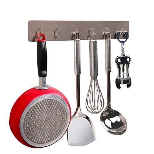 LWVAX® Bathroom Kitchen Six Piece Hook Rack Suction Wall Surface 5 Kg Max