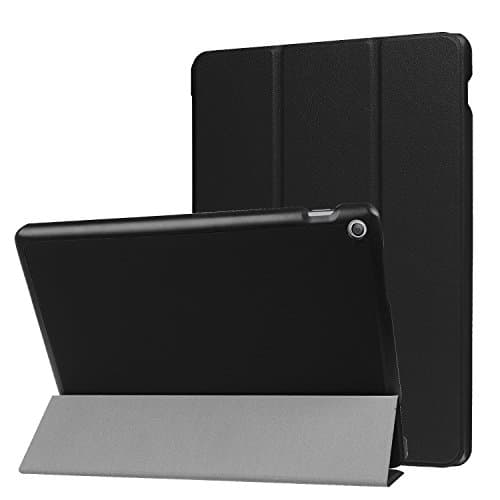 YSMILE ASUS ZenPad 10 Case - Slim Light Weight Smart Shell Stand Case Cover for ASUS ZenPad 10 Z300C / Z300M / Z301M / Z301ML / Z301MFL 10.1-inches Tablet (Black)