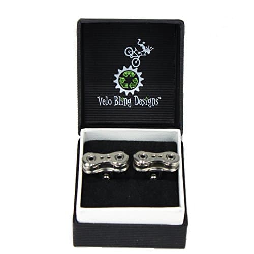 Velo Bling Designs Chain Link Cufflinks, Silver