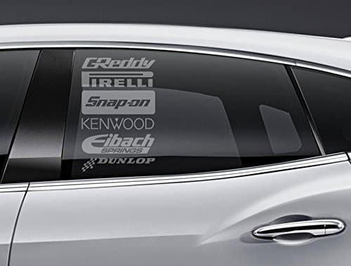 12 x Etched Glass Sponsor Stack Logo Stickers,Graphics,Decals set