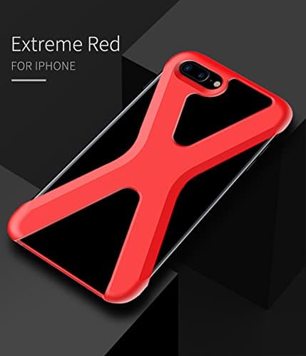 DAITE Series Case for Apple iPhone 8-Plus (2017) & 7-Plus (2016) - Shock Absorption - Wireless Charging Compatible Protective Case – iPhone 7+ and 8+ – Red Color