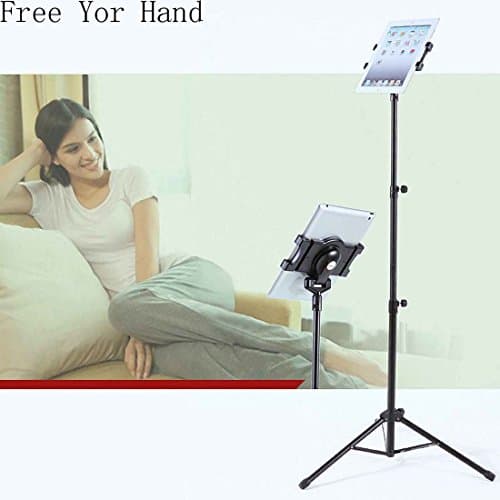 Stand Tablet Tripod Mount Holder with Tripod Base for 7-10 Inch iPad/iPad Mini/Samsung Galaxy Tab