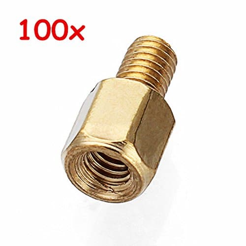 100pcs M35+5 Copper Pillars Single-end Screw Bolt Hex Stud